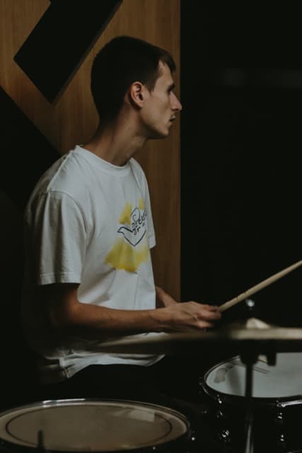 Raph playing drums